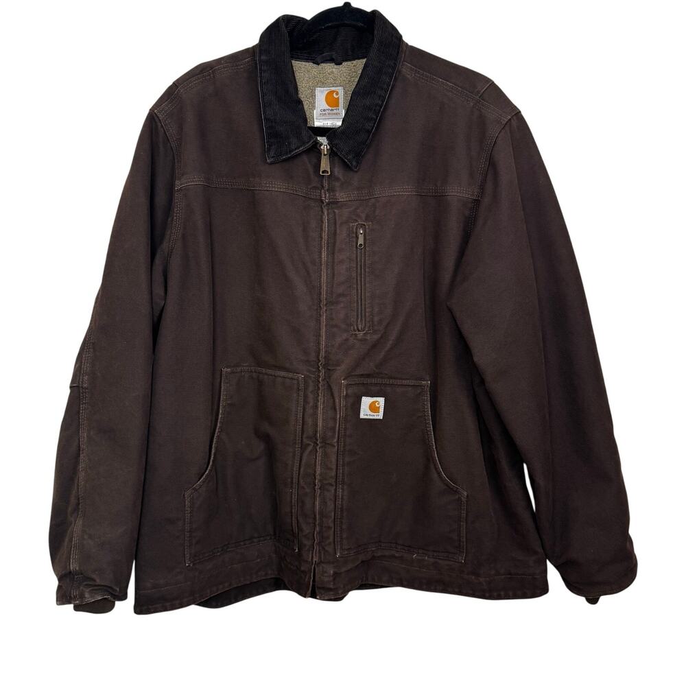 CARHARTT WC061 Women’s XL Brown Sherpa Lined Sandstone Ridge Coat Detroit Jacket